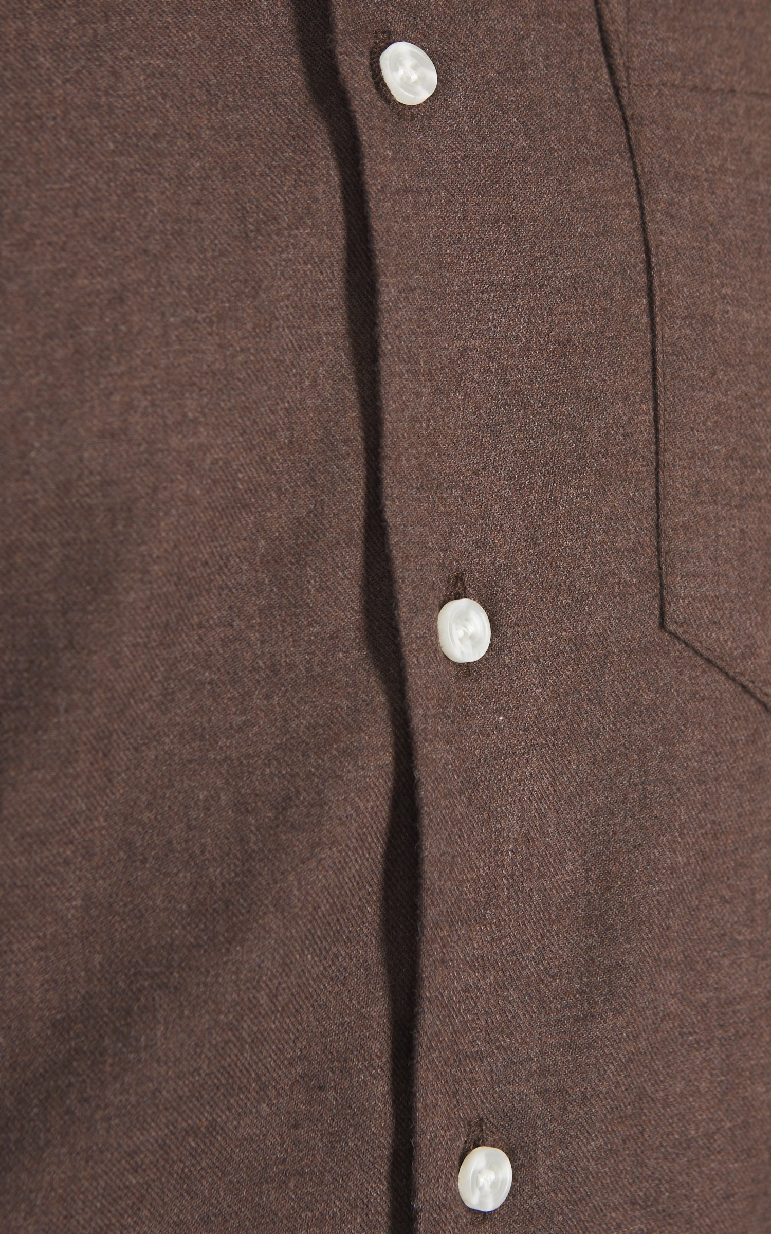 Naked & Famous Denim True Shirt Soft Twill Brown