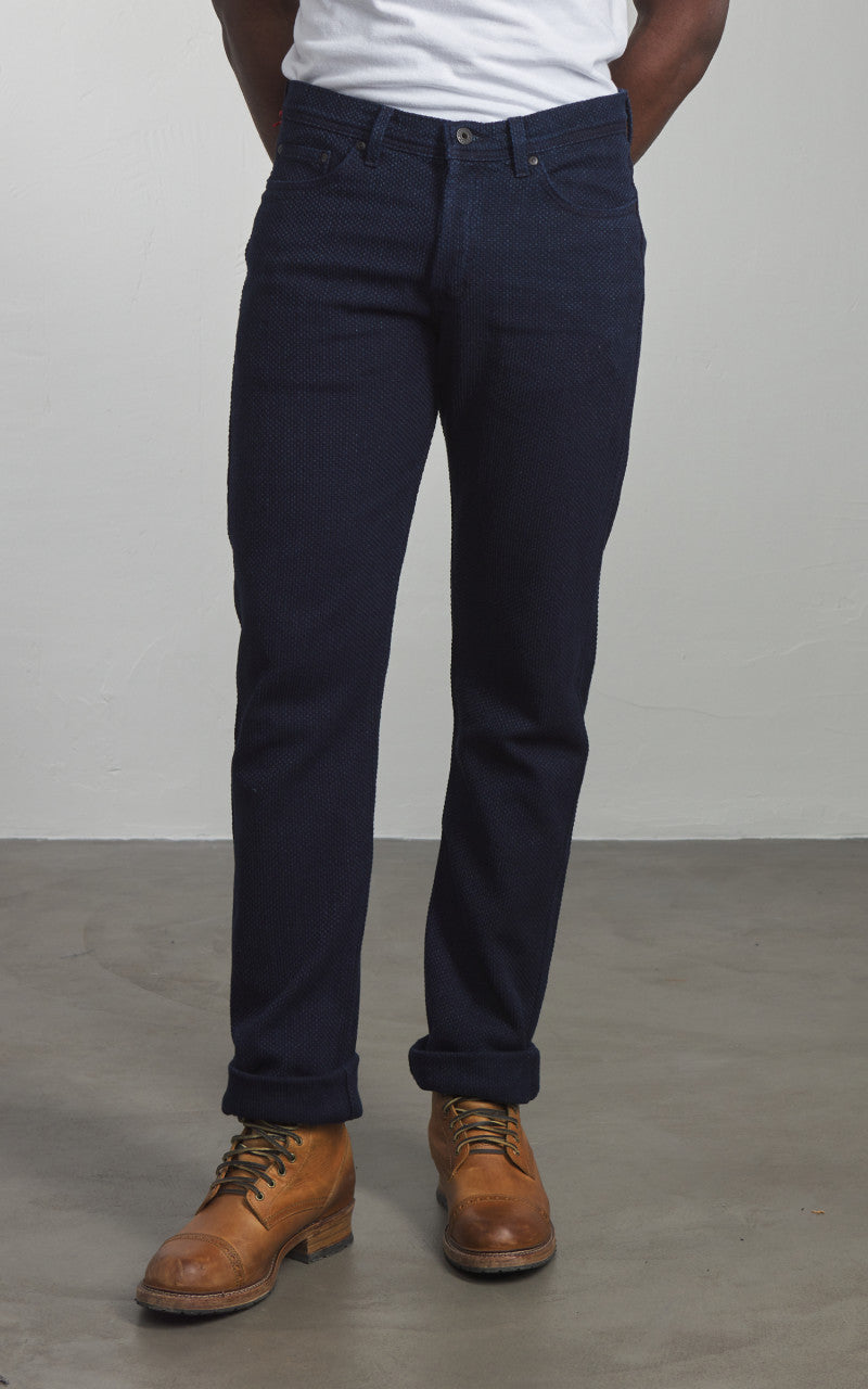 Naked & Famous Denim Weird Guy Indigo Sashiko 12.5oz