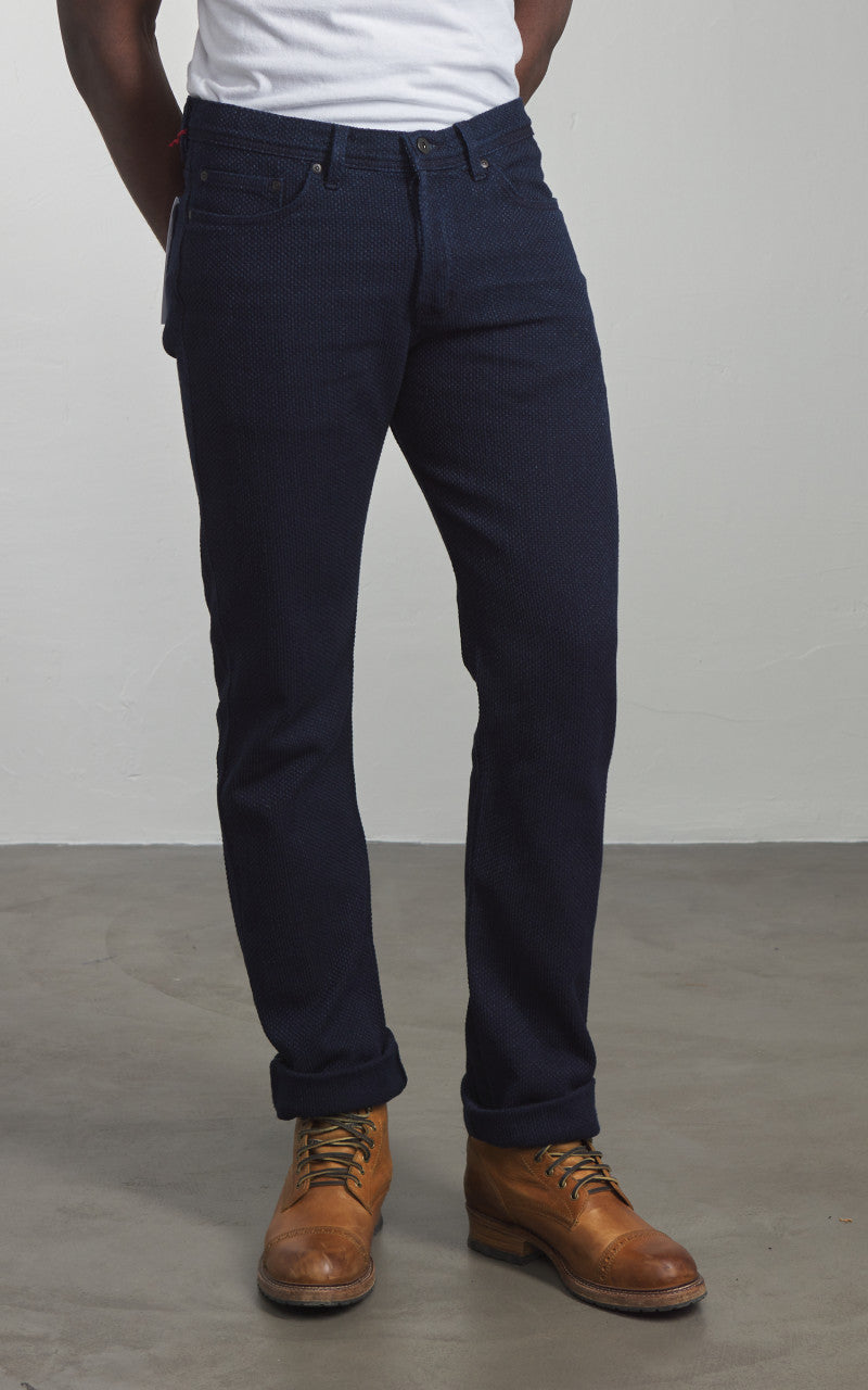 Naked & Famous Denim Weird Guy Indigo Sashiko 12.5oz