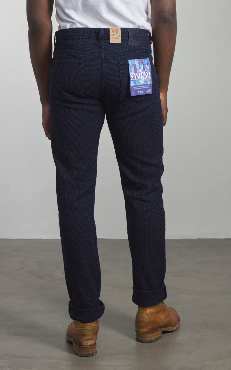 Naked & Famous Denim Weird Guy Indigo Sashiko 12.5oz