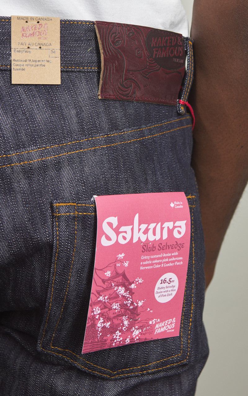 Naked & Famous Denim Easy Guy Sakura Slub Selvedge Indigo 16.5oz