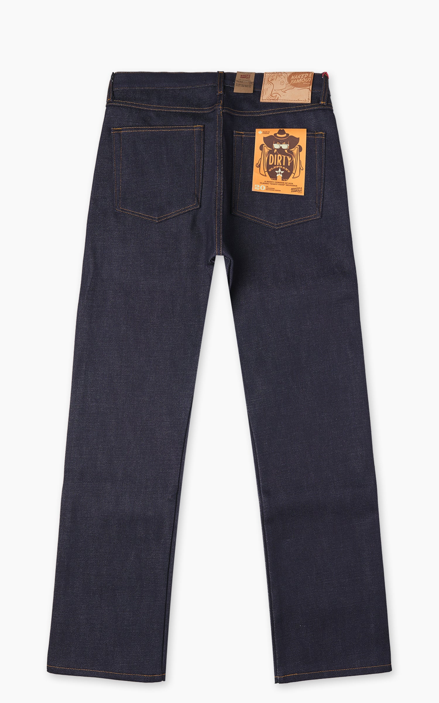 Naked & Famous Denim True Guy Elephant 14 - Dirty Elephant Selvedge Indigo 20oz