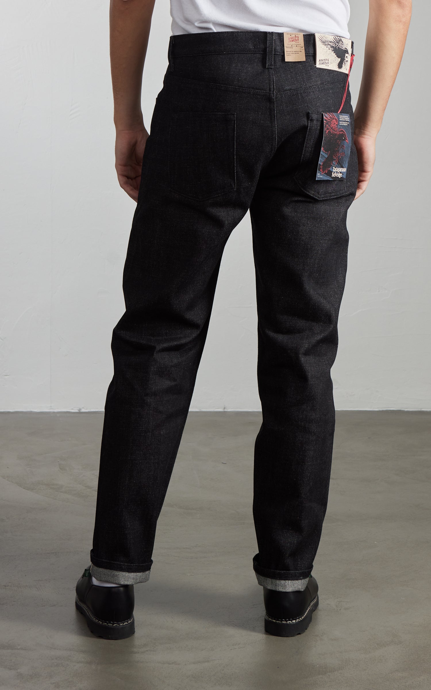 Naked & Famous Denim Easy Guy Yatagarasu Selvedge Black 15oz