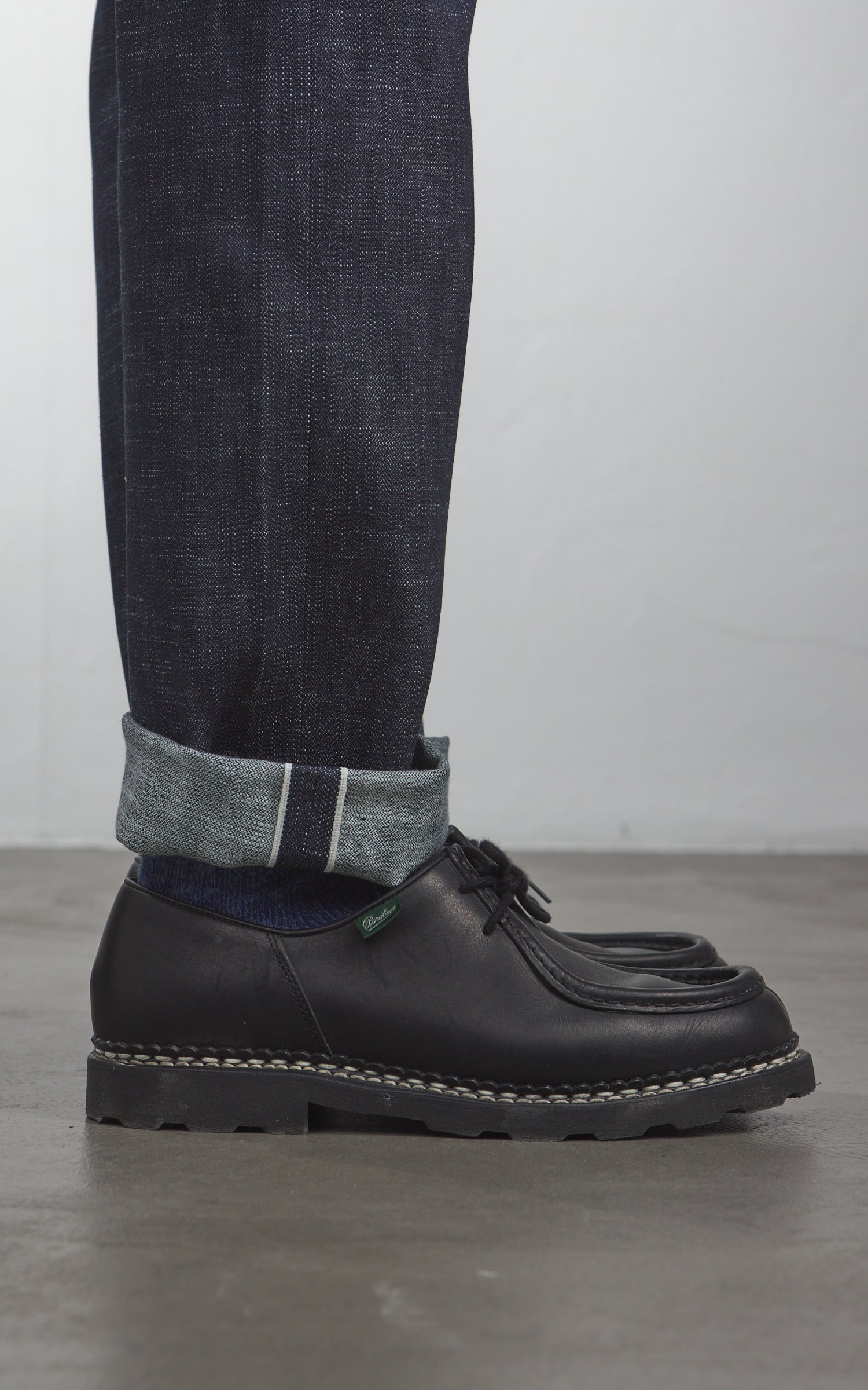 Naked & Famous Denim Weird Guy Greencast Stretch Selvedge Indigo 12.5oz