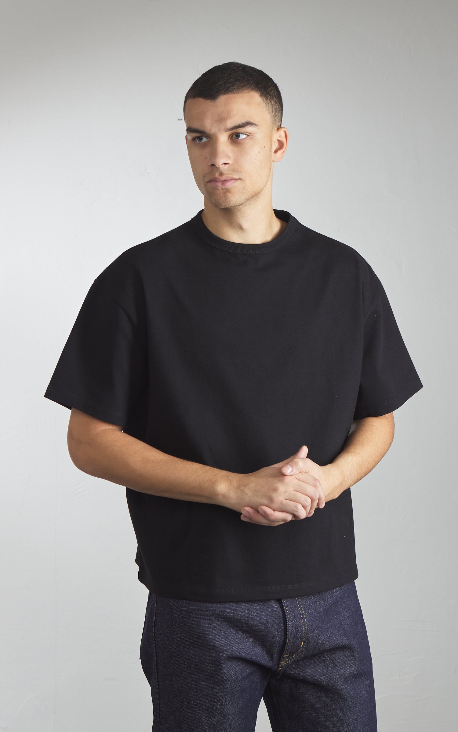 Naked & Famous Denim Strong Tee Heavyweight Jersey 11oz Black