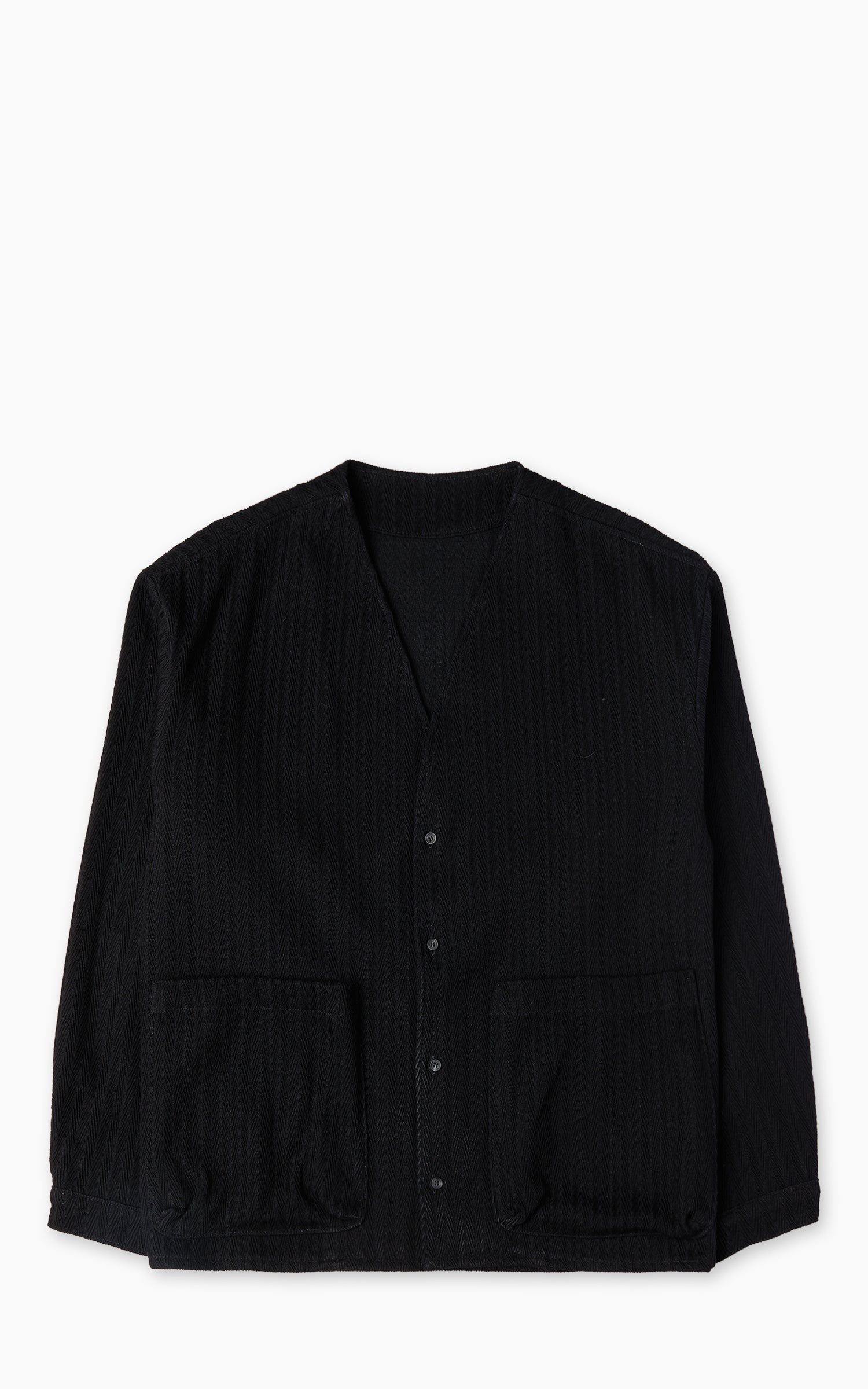 Naked & Famous Denim Wise Guy Shirt Black Sugiaya
