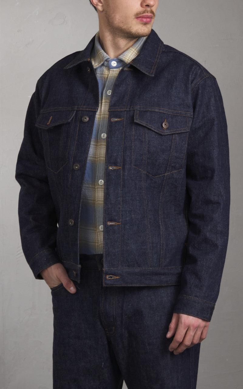 Naked & Famous Denim Denim Jacket Blue Wave Selvedge 12.5oz