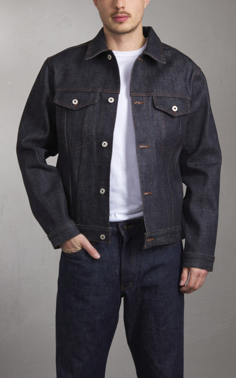 Naked & Famous Denim Denim Jacket Elephant 13 Red Core 21oz