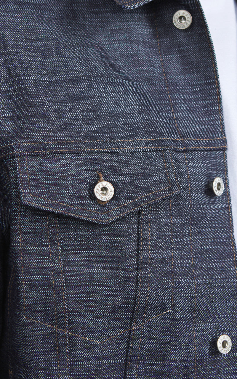 Naked & Famous Denim Denim Jacket Revival Frankenstein Denim Indigo 14oz