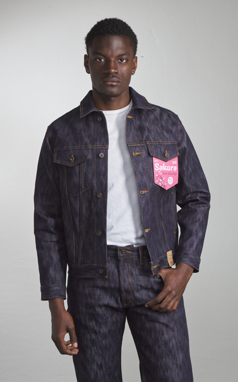 Naked & Famous Denim Denim Jacket Sakura Slub Selvedge Indigo 16.5oz