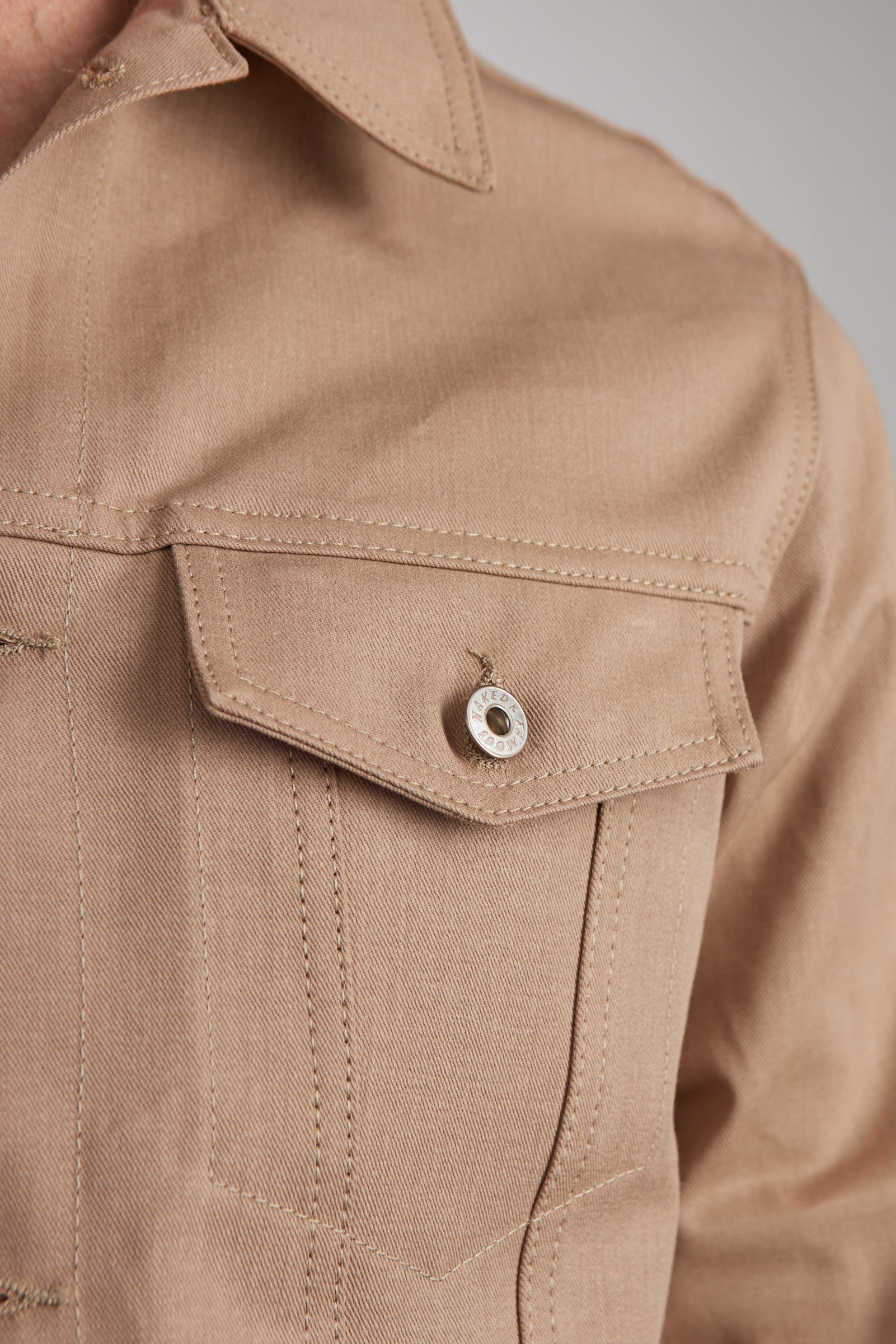 Naked & Famous Denim Denim Jacket Selvedge Slacks Beige 10oz