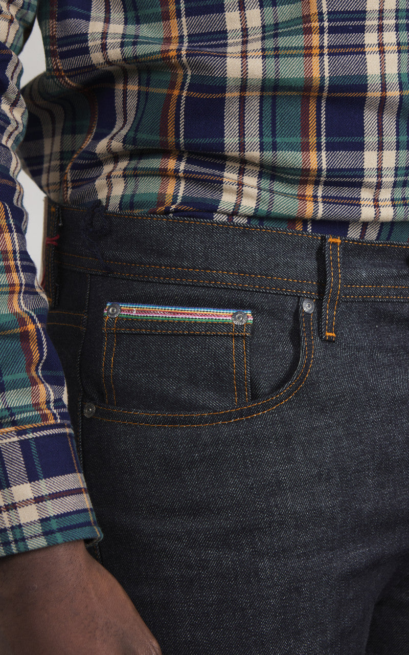Naked & Famous Denim Weird Guy Dia De Los Muertos Selvedge Indigo 12.5oz