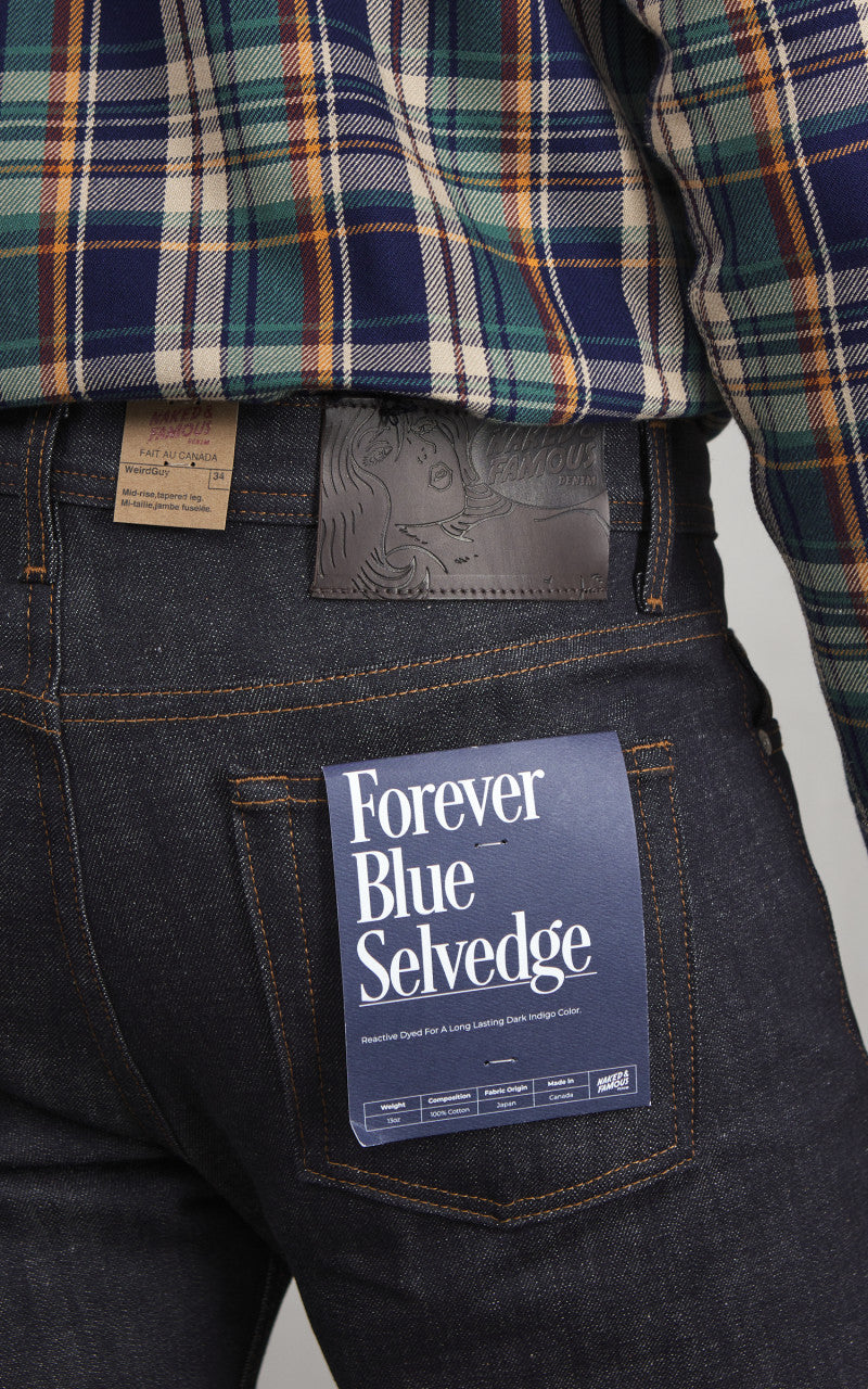 Naked & Famous Denim Weird Guy Forever Blue Selvedge Indigo 12.5oz