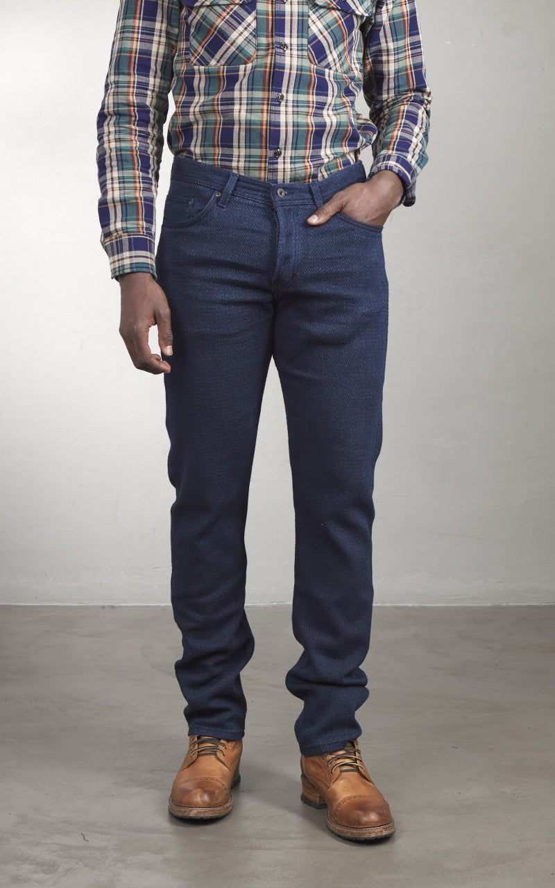 Naked & Famous Denim Weird Guy Yagasuri Denim Indigo