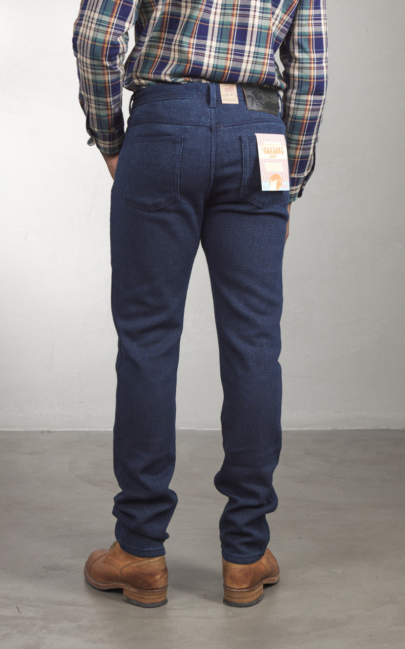Naked & Famous Denim Weird Guy Yagasuri Denim Indigo