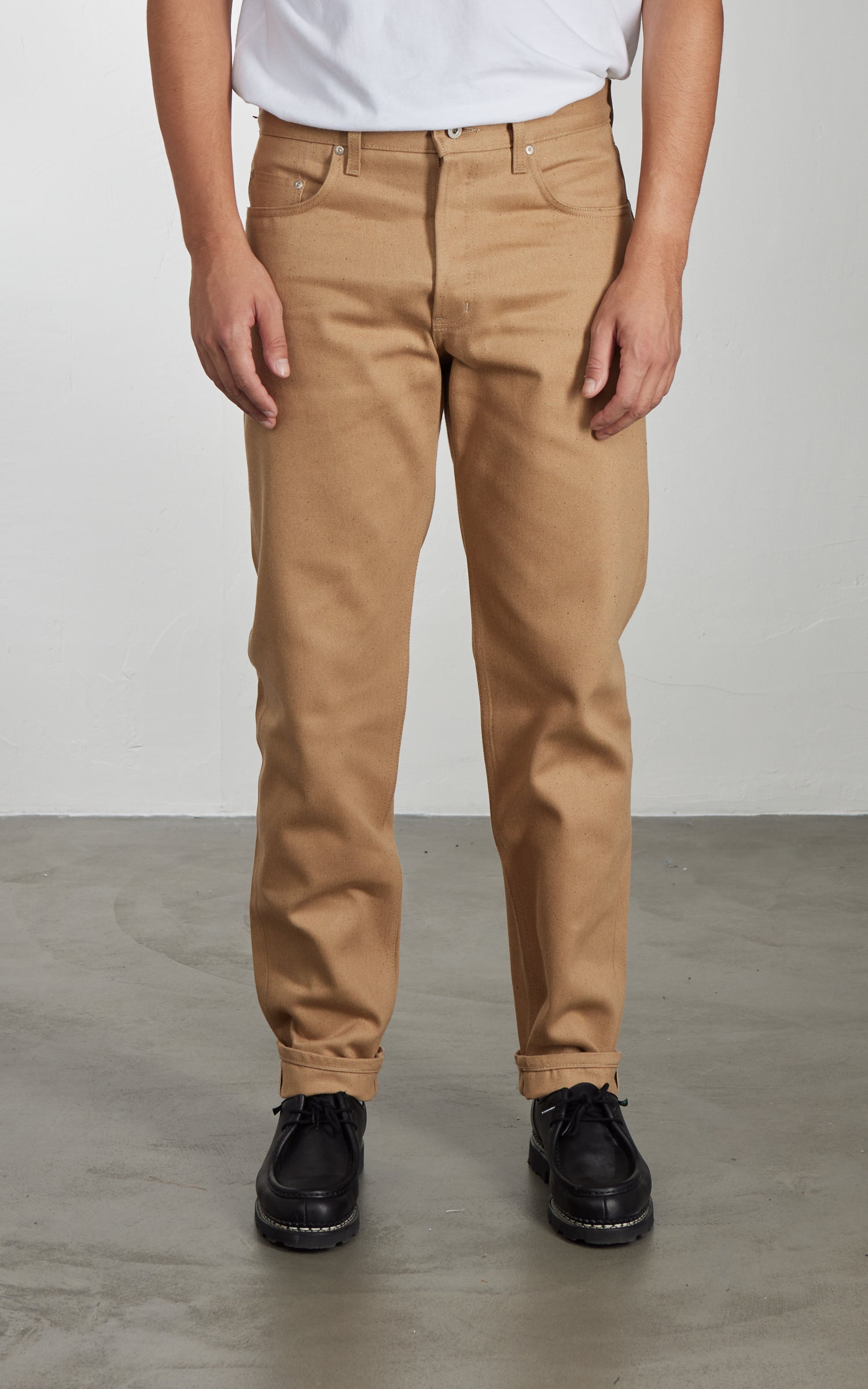 Naked & Famous Denim Easy Guy Brown Fox Selvedge Brown 13oz