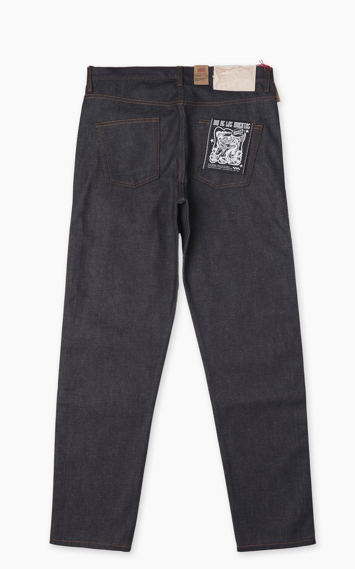 Naked & Famous Denim Easy Guy Dia De Los Muertos Selvedge Indigo 12.5oz