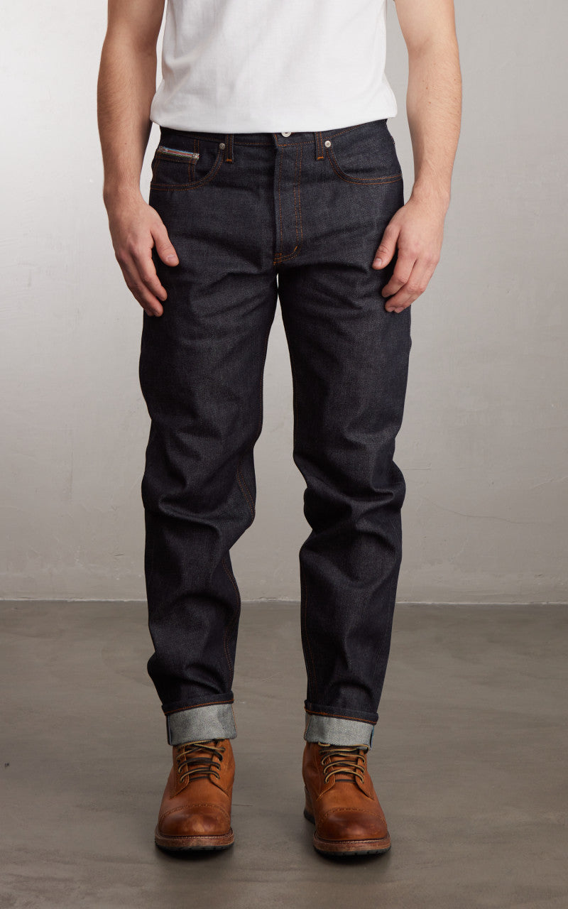 Naked & Famous Denim Easy Guy Dia De Los Muertos Selvedge Indigo 12.5oz