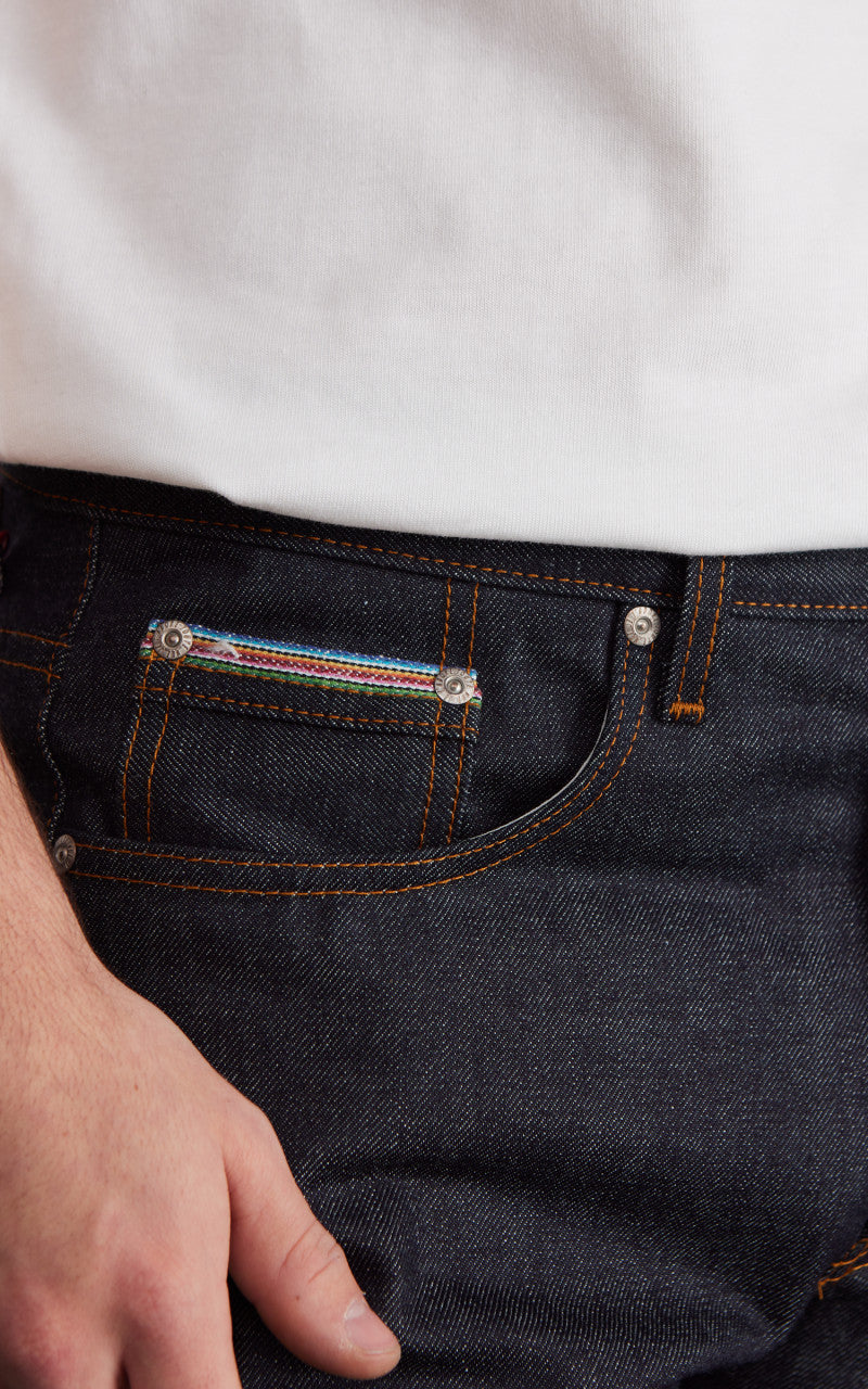 Naked & Famous Denim Easy Guy Dia De Los Muertos Selvedge Indigo 12.5oz
