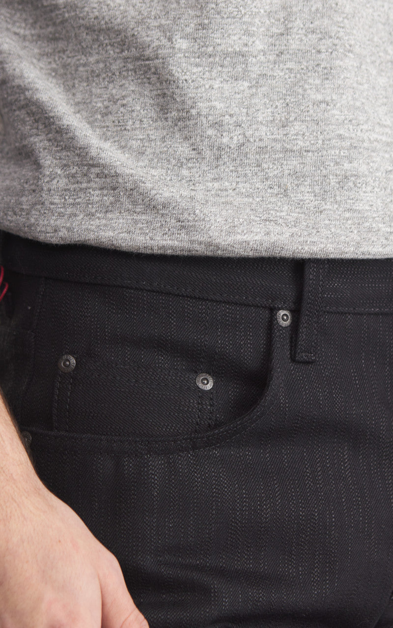 Naked & Famous Denim Easy Guy Shinigami Selvedge Black 18oz