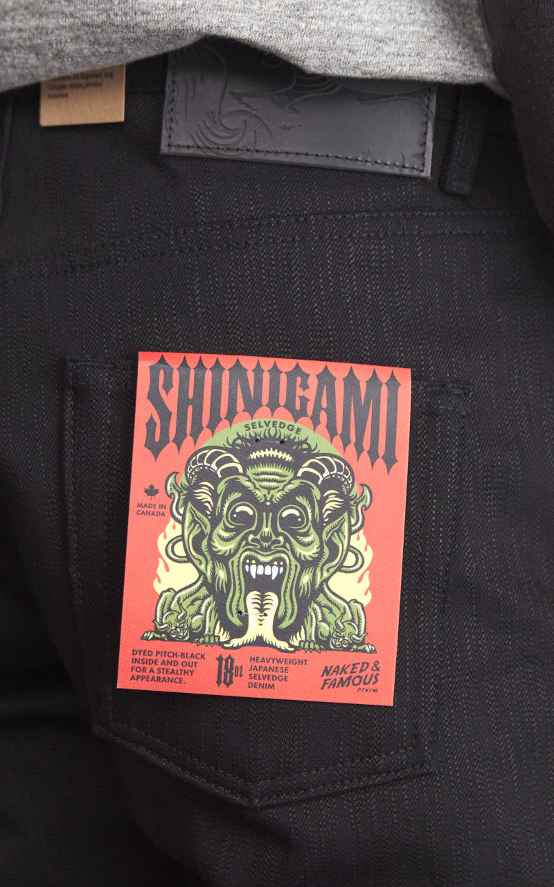 Naked & Famous Denim Easy Guy Shinigami Selvedge Black 18oz