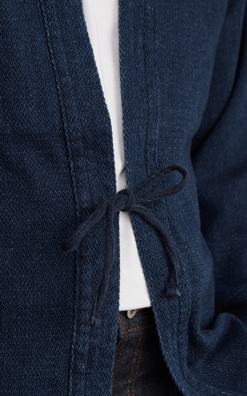 Naked & Famous Denim Kimono Shirt Yagasuri Denim Indigo