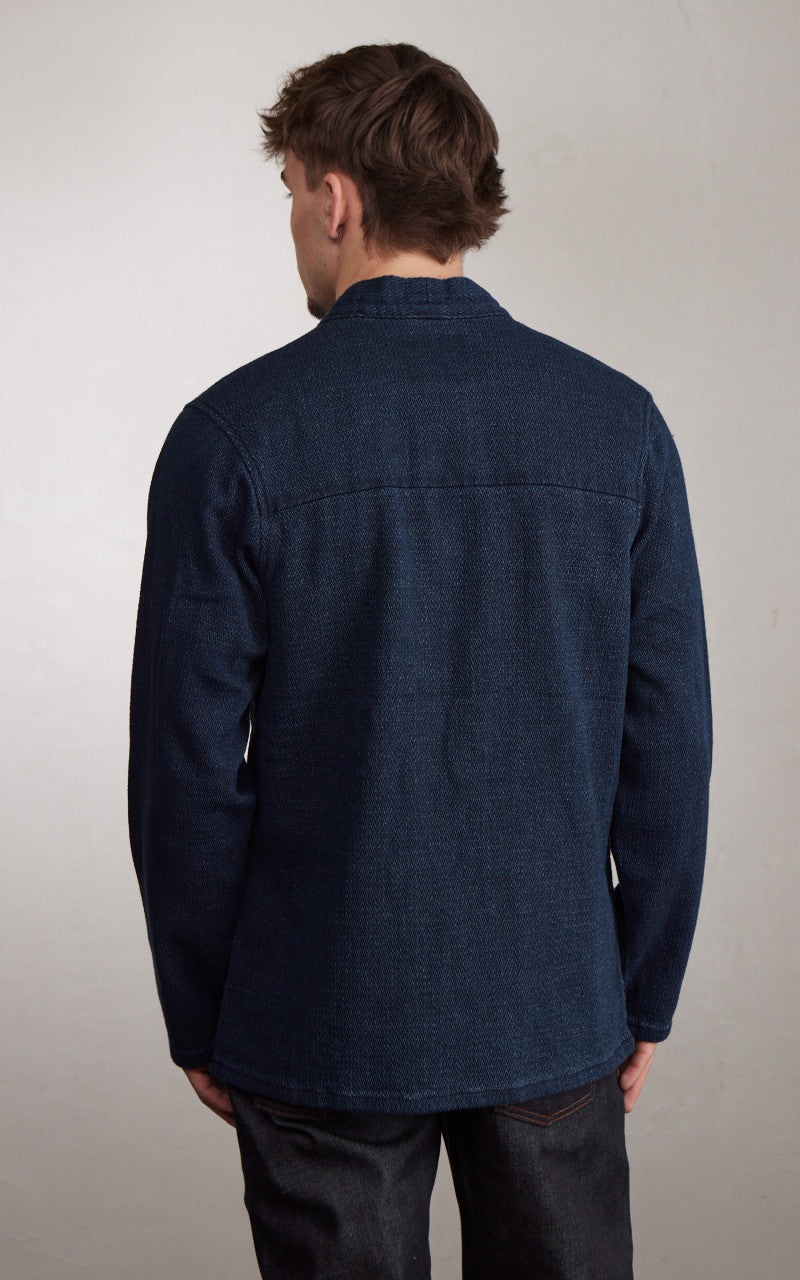 Naked & Famous Denim Kimono Shirt Yagasuri Denim Indigo