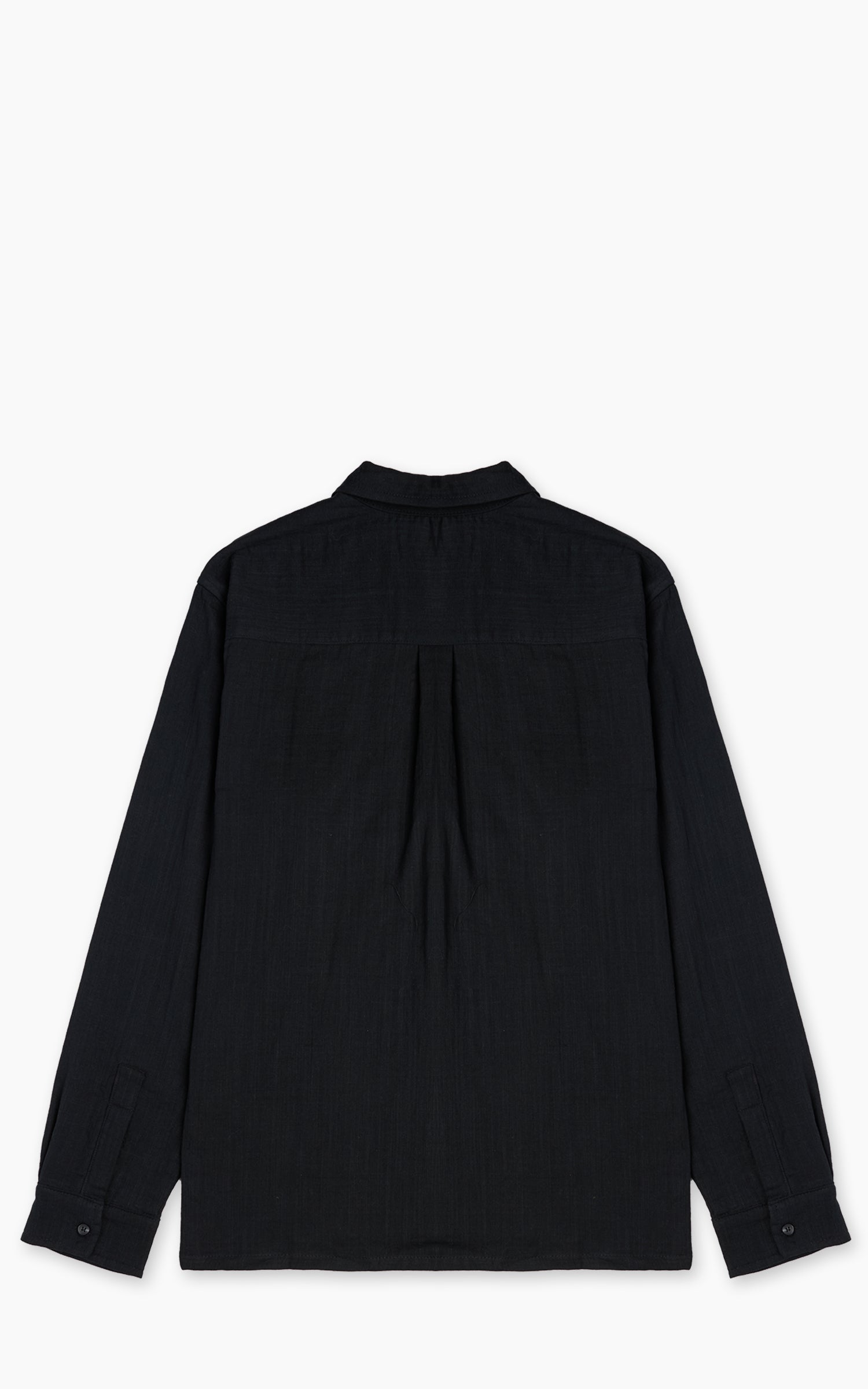 Naked & Famous Denim True Shirt Double Weave Slub Gauze Black