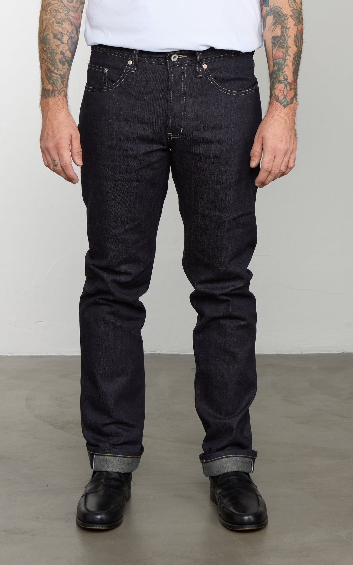 Naked & Famous Denim Weird Guy Fox Fibre Green Weft