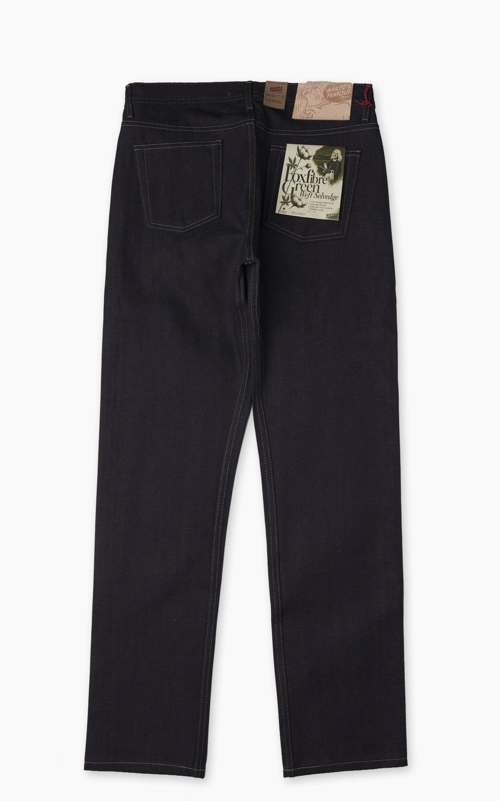 Naked & Famous Denim Weird Guy Fox Fibre Green Weft
