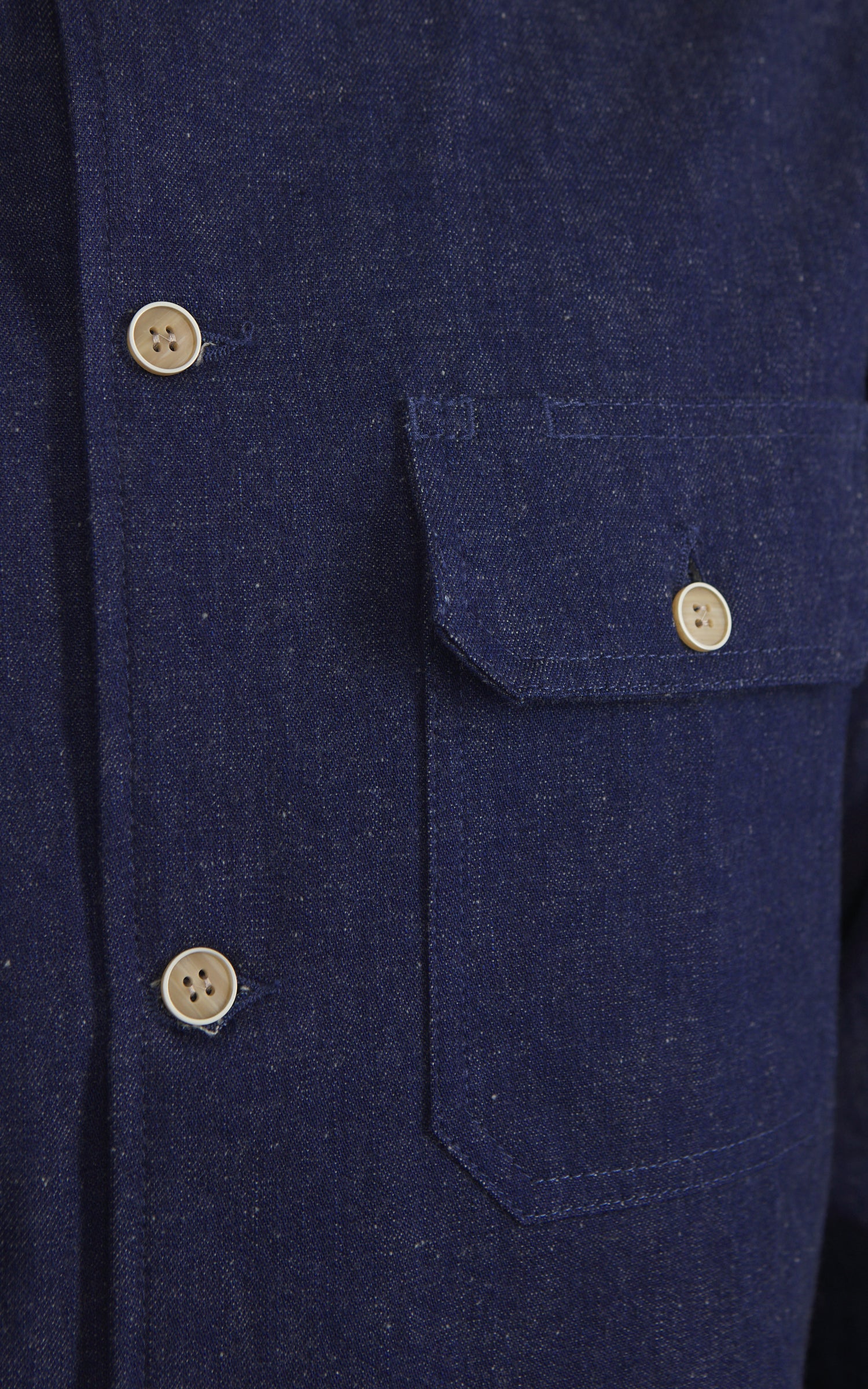 Naked & Famous Denim Work Shirt 2/1 Nep Denim Indigo