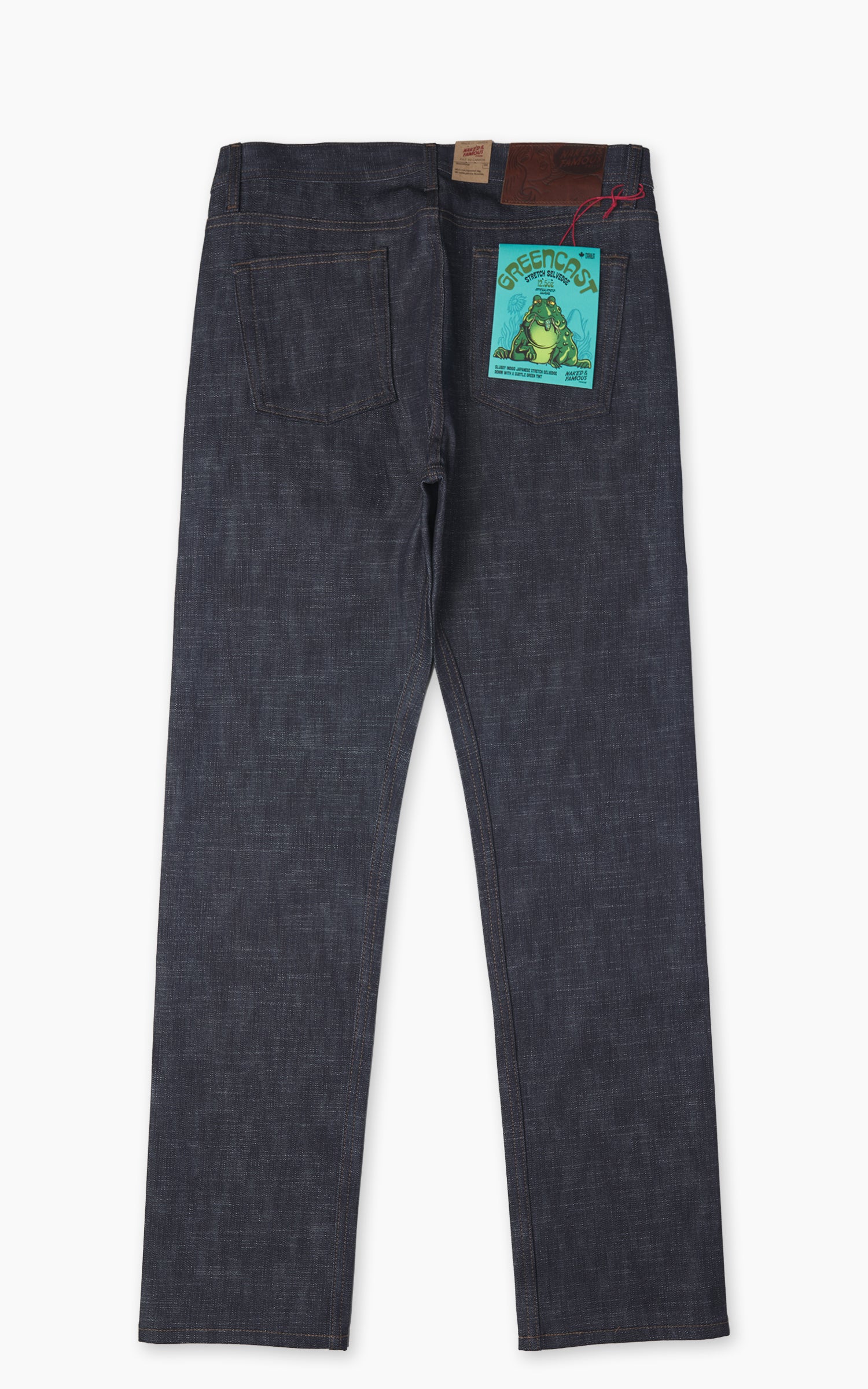 Naked & Famous Denim Weird Guy Greencast Stretch Selvedge Indigo 12.5oz