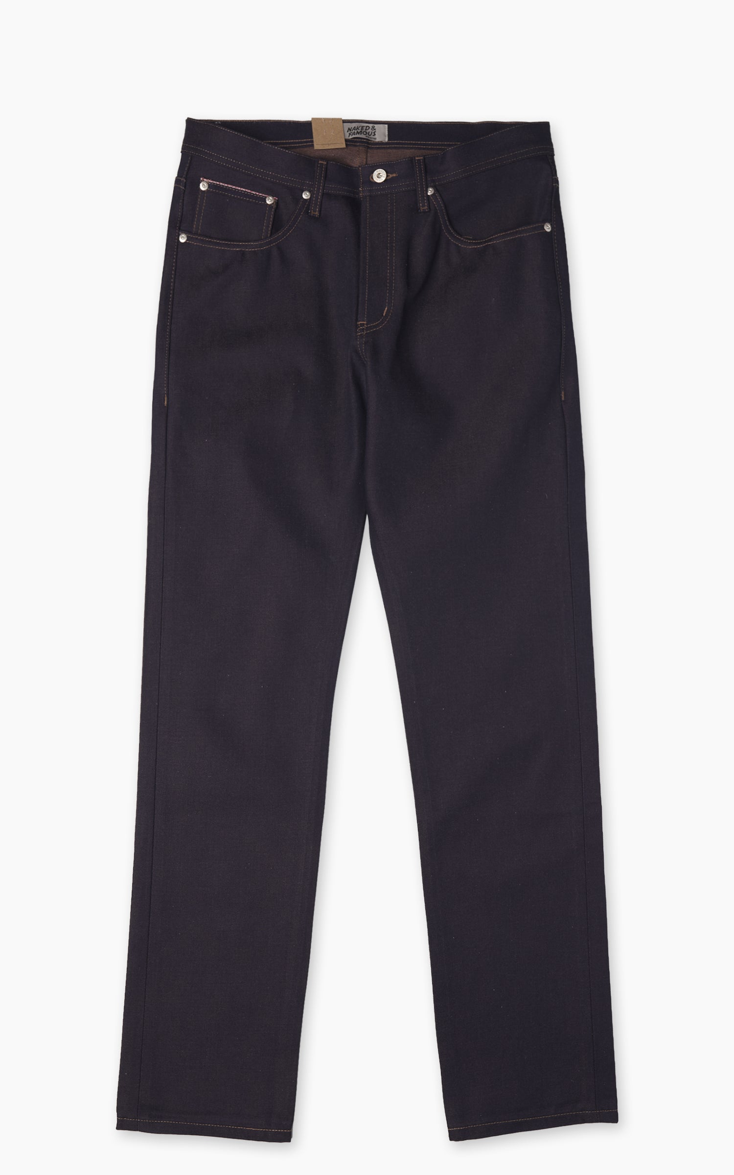 Naked & Famous Denim Weird Guy Chocolate Milk Selvedge Indigo 12.5oz