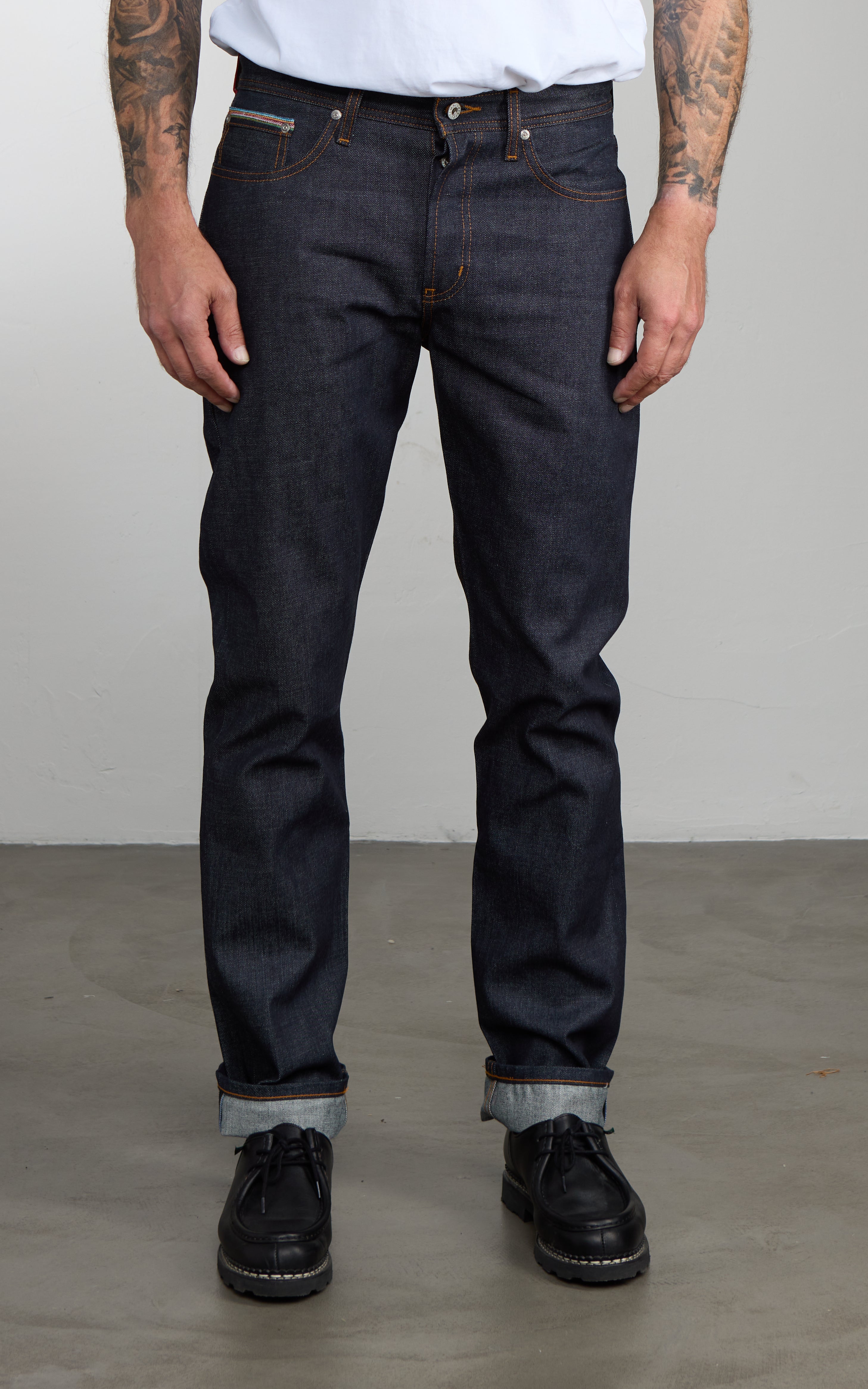 ONI Denim 200-ONI KASE Wide Straight Natural Indigo 16oz