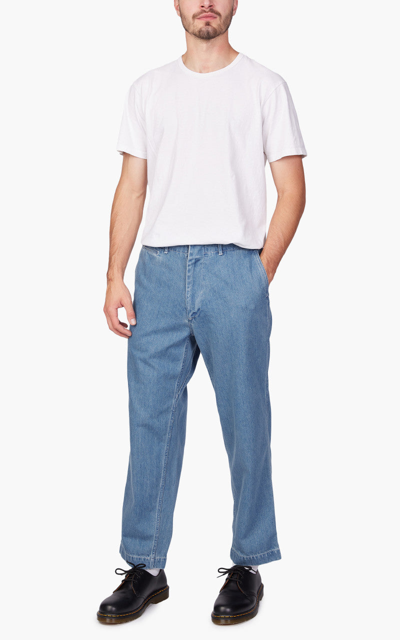Nanamica Wide Denim Pants Indigo Bleach