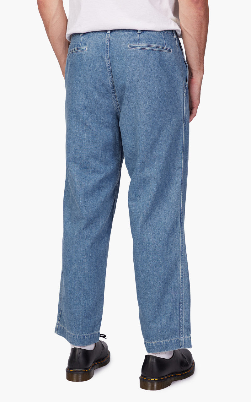 Nanamica Wide Denim Pants Indigo Bleach