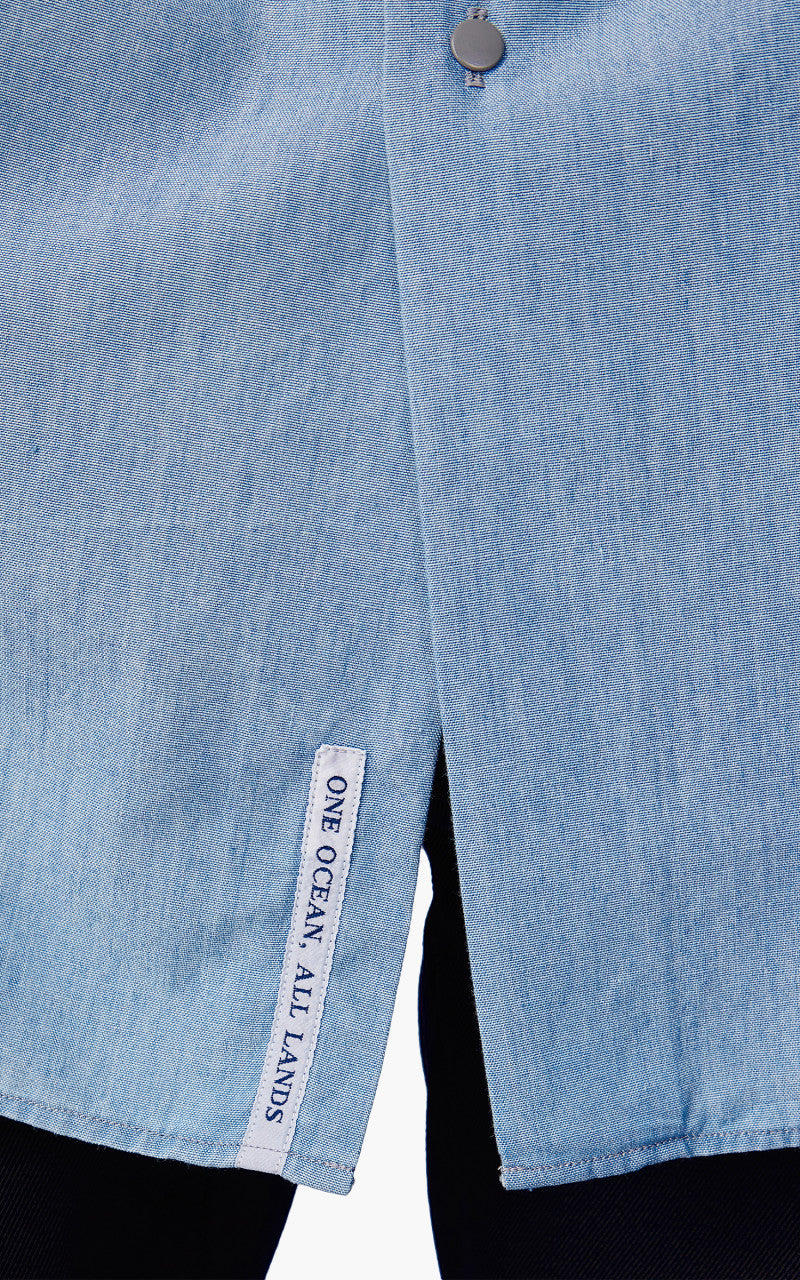 Nanamica Regular Collar Chambray Shirt Indigo Bleach