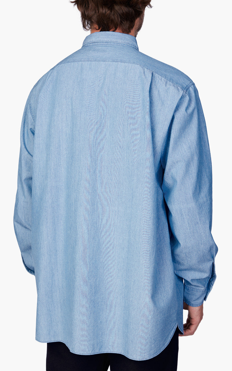 Nanamica Regular Collar Chambray Shirt Indigo Bleach