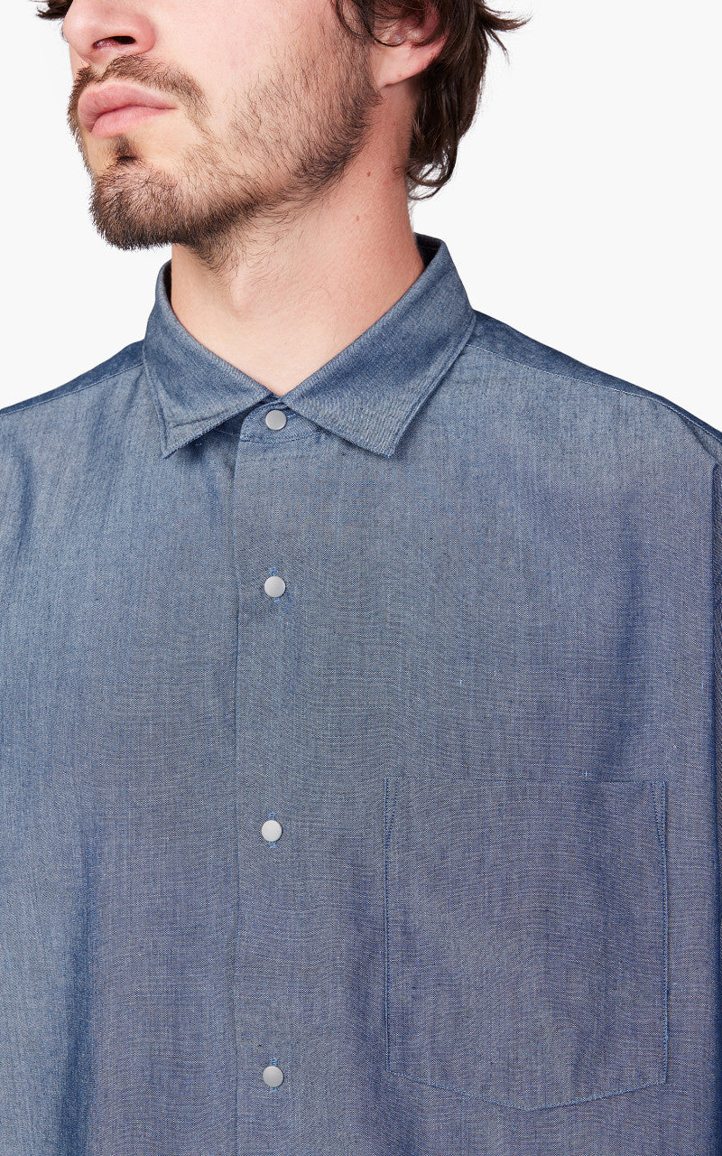 Nanamica Regular Collar Chambray Shirt Indigo