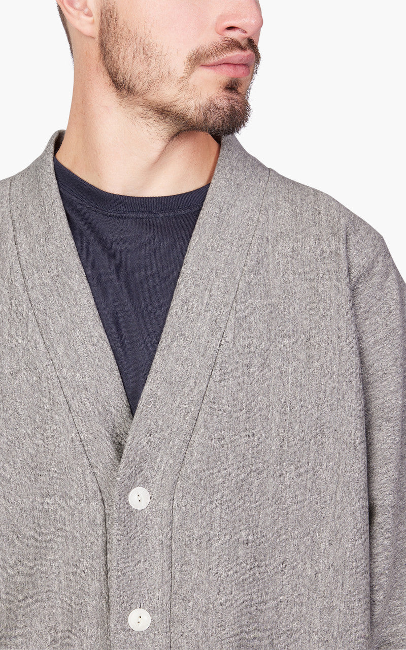 Nanamica Kodenshi Sweat Cardigan Heather Grey