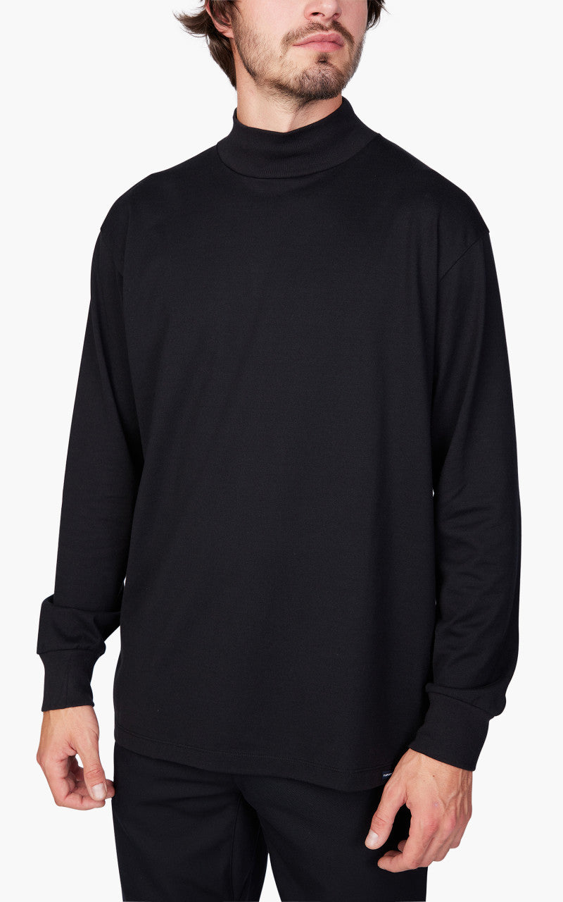 Nanamica Mock Neck L/S Tee Black