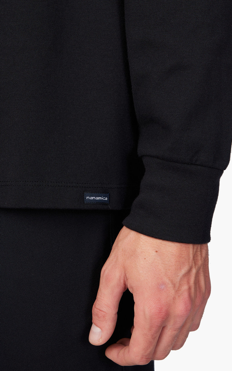 Nanamica Mock Neck L/S Tee Black