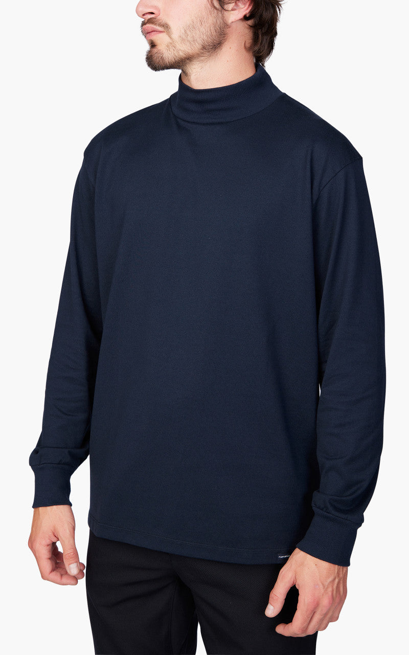 Nanamica Mock Neck L/S Tee Navy