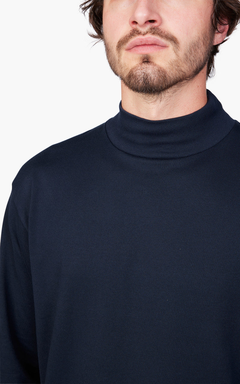 Nanamica Mock Neck L/S Tee Navy