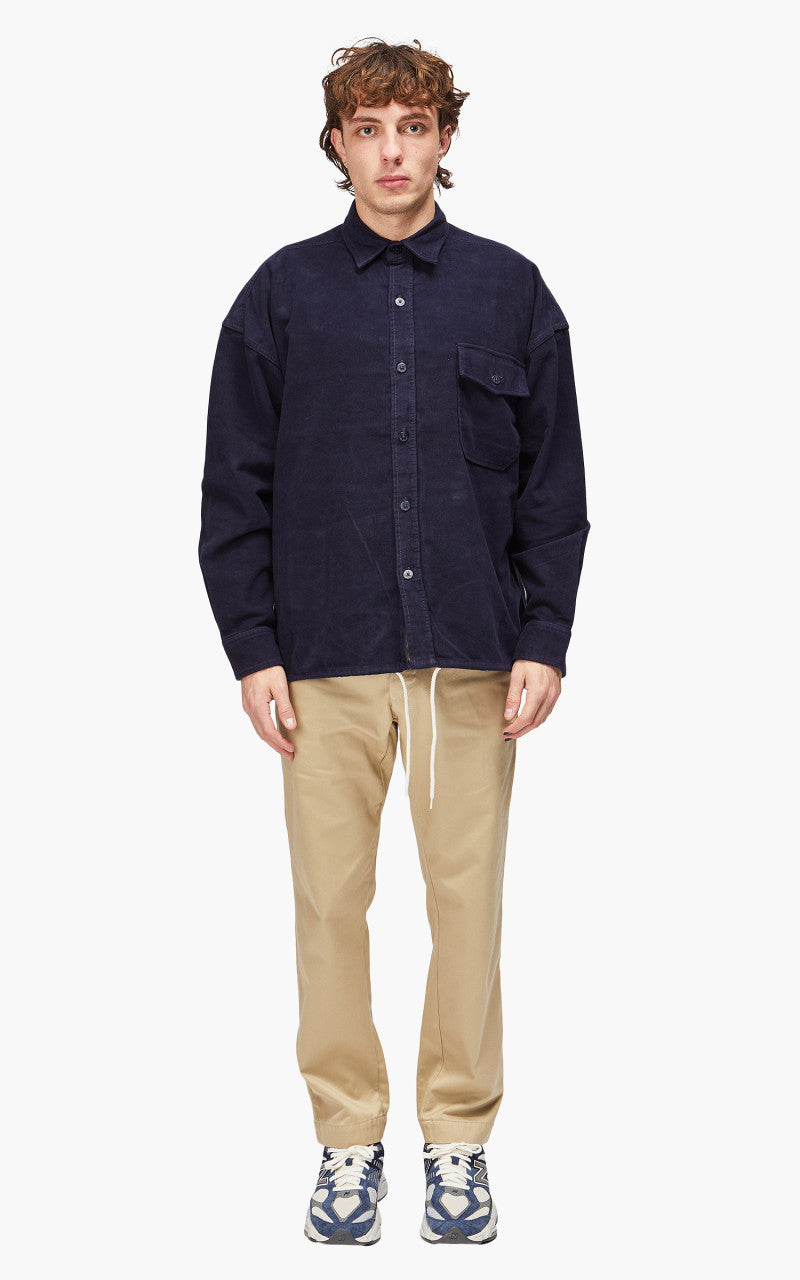 Nanamica Flannel CPO Shirt Jacket Navy
