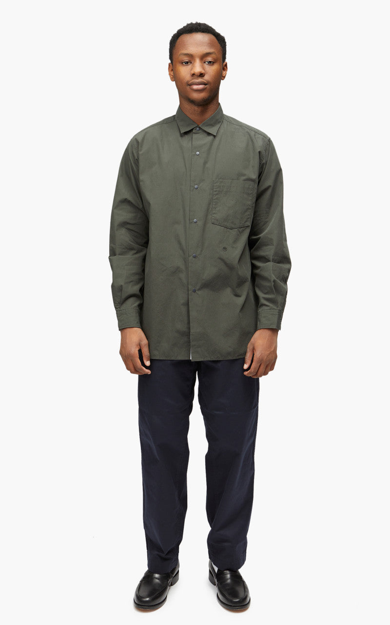 Nanamica Regular Collar Wind Shirt Charcoal