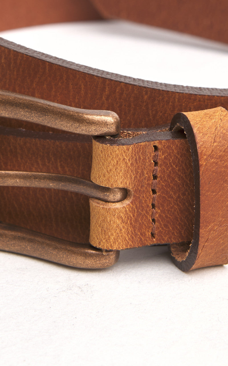 Naked & Famous Denim Buffalo Belt Leather Tan