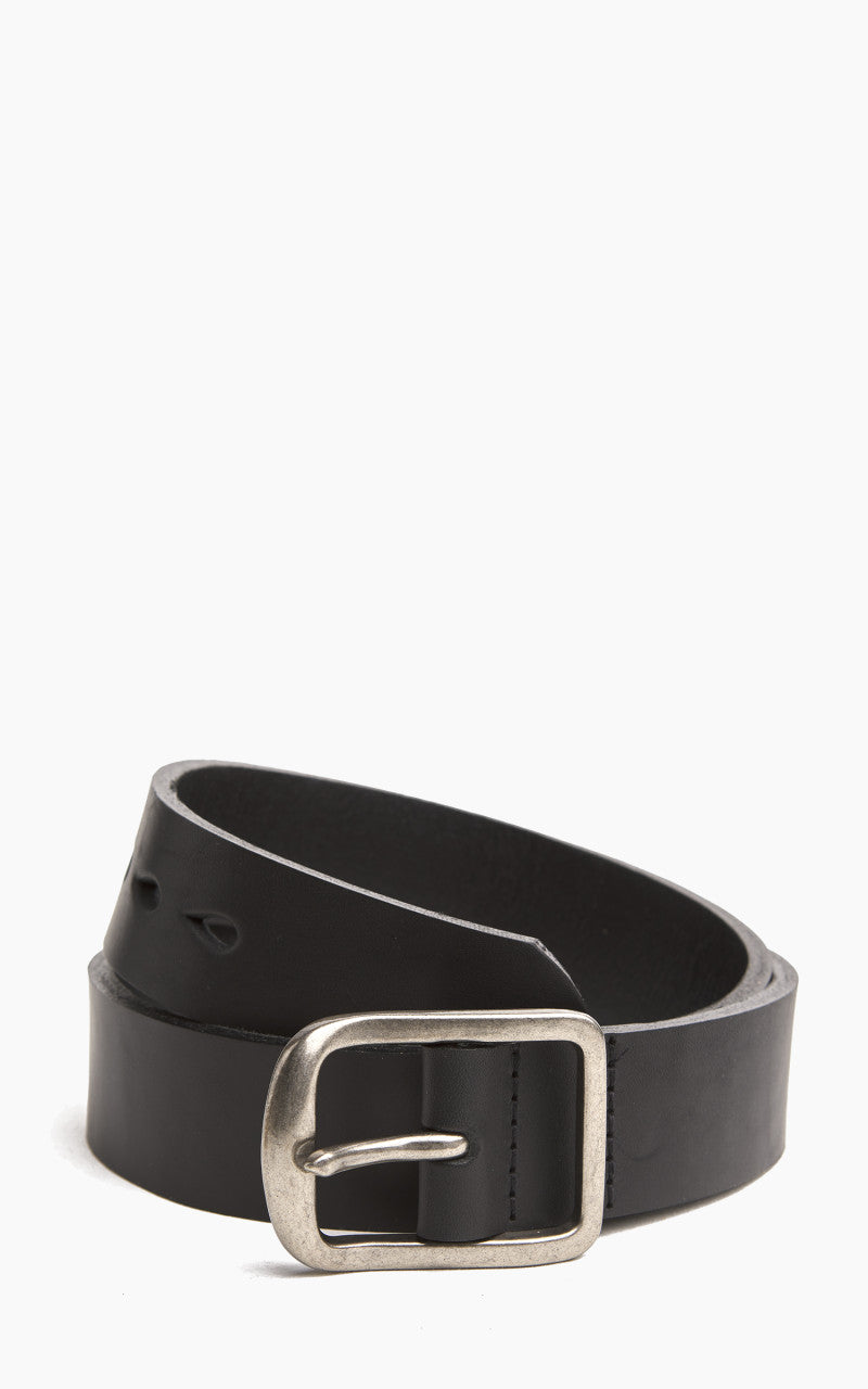 Naked & Famous Denim Thick Belt Bovine Leather 7mm Black