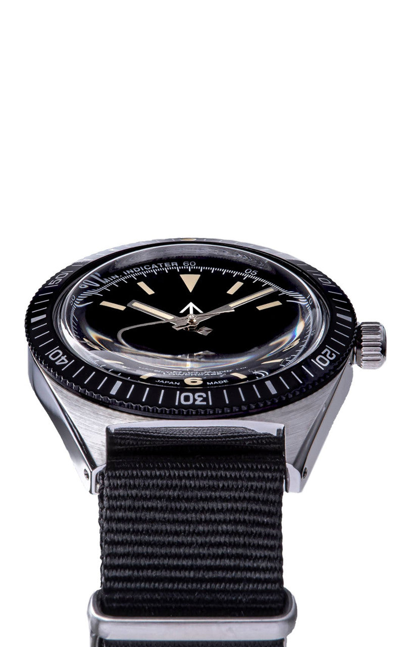 Naval Watch Company by LOWERCASE FRXB002 Quartz Watch Black Dial Black