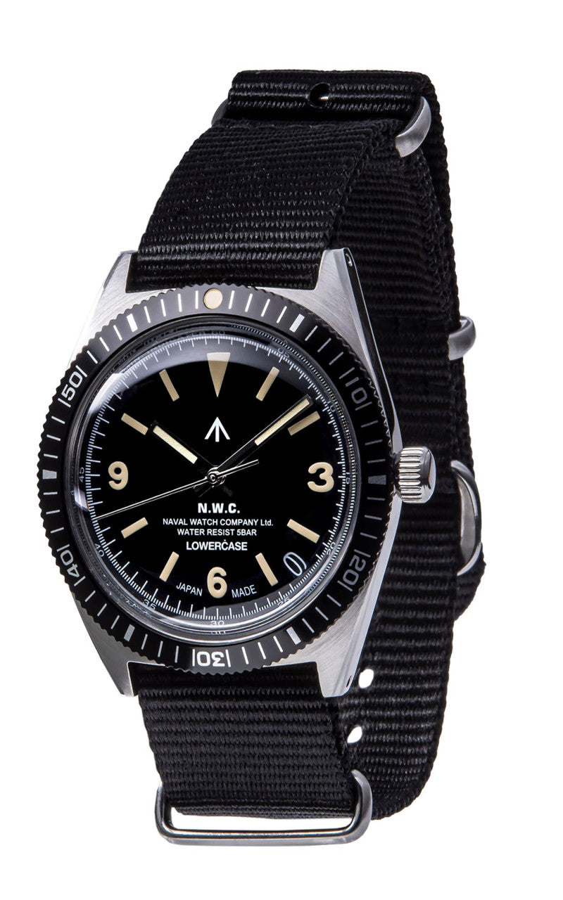 Naval Watch Company by LOWERCASE FRXB002 Quartz Watch Black Dial Black